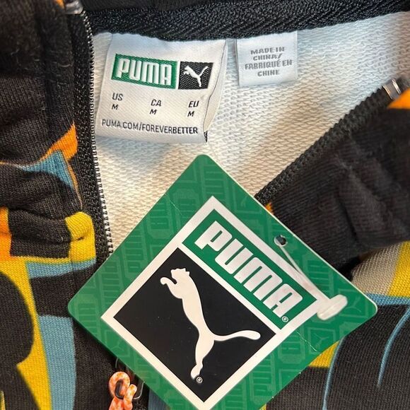 PUMA MEN HC ALLOVER PRINT SHORT SLEEVE HOODIE- NWT-Men medium - Picture 5 of 6